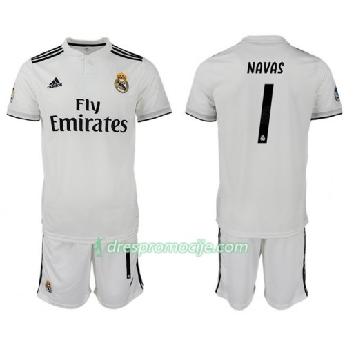 Real Madrid Dres NAVAS 1 Dječji Domaći 2018/19 Kratkih Rukava Real Madrid Dres NAVAS 1 Dječji Domaći 2018/19 Kratkih Rukava